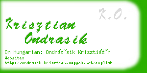 krisztian ondrasik business card